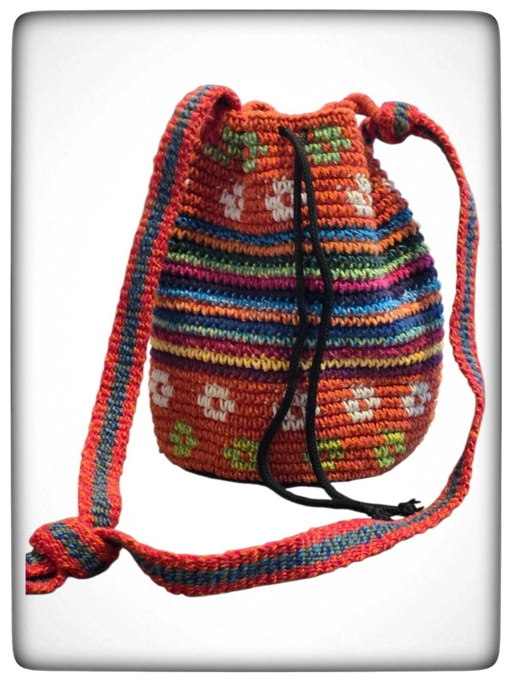 Handmade Woven Bucket Bag, Boho